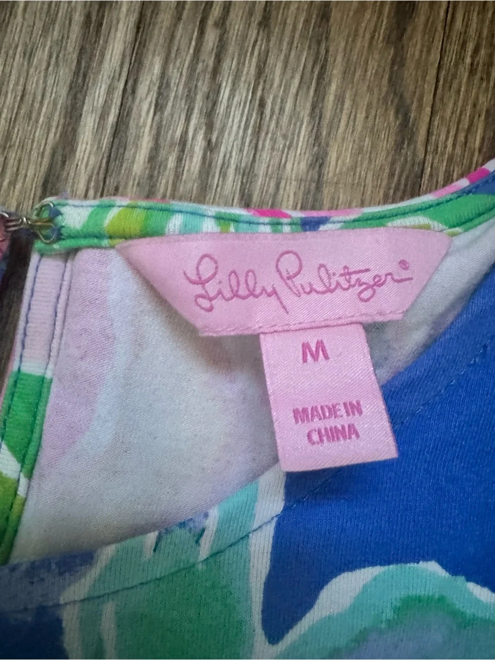 Women’s Lilly Pulitzer Esmeralda Bright Floral Ruffle Dress - Blue & Pink - Picture 4 of 5